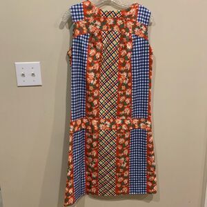 Vintage Gingham Floral Day Dress